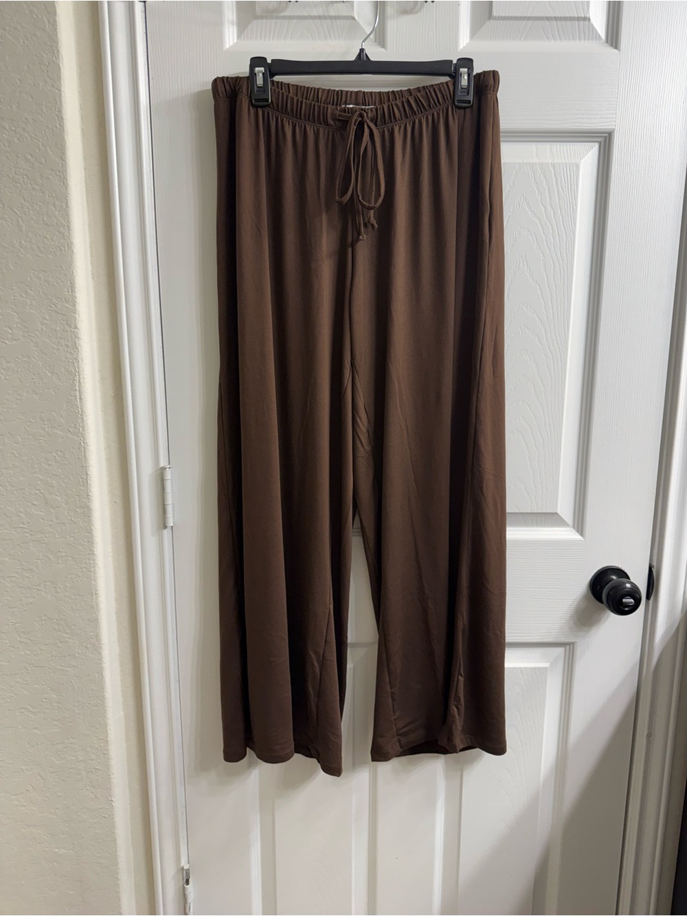 Everyday Wide-Leg Drawstring Pants — Brown